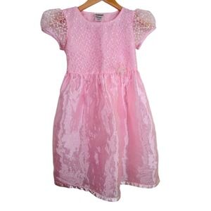 Vintage Rose‎ Cottage Girl's Dress Pink Party Wedding Event Size 10 Flower Girl
